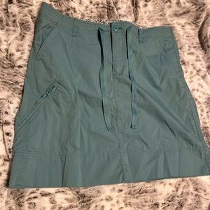 Adorable turquoise Eddie Bauer utility skirt